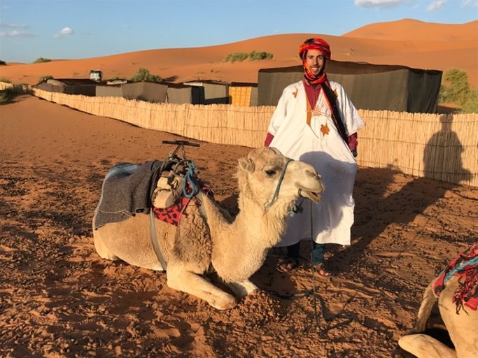 oasis bou ghamin dans le desert du merzouga du voyage au maroc